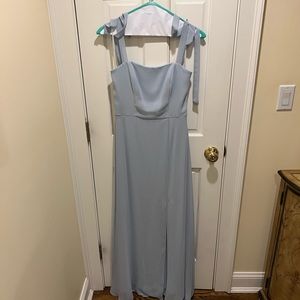 Baby blue bridesmaid dress